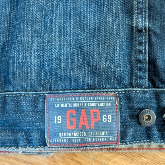 GAP Lightweight Blue and Gray Shirt Jacket - Picture 5 of 6